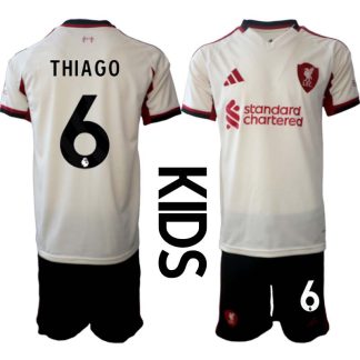 Liverpool FC Barn Bortaställ 2025/26 Thiago Alcantara 6 Kortärmad Tröja + Shorts