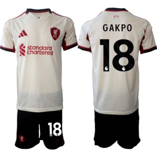 Liverpool FC Herr Bortaställ 2025/26 – Cody Gakpo 18 – Kortärmad Fotbollströja + Shorts