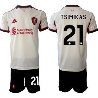 Liverpool FC Herr Bortaställ 2025/26 – Kostas Tsimikas 21 – Kortärmad Fotbollströja + Shorts