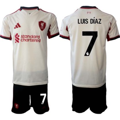 Liverpool FC Herr Bortaställ 2025/26 – Luis Díaz 7 – Kortärmad Fotbollströja + Shorts