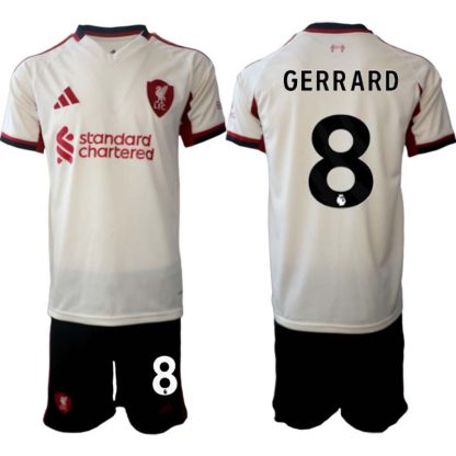 Liverpool FC Herr Bortaställ 2025/26 – Steven Gerrard 8 – Kortärmad Fotbollströja + Shorts