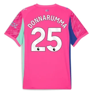 Manchester City Herr Målvakt Bortatröja 2025/26 Rosa Gianluigi Donnarumma 25 Kortärmad Fotbollströja