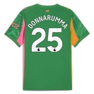 Manchester City Herr Målvakt Hemmatröja 2025/26 Grön Gianluigi Donnarumma 25 Kortärmad Fotbollströja
