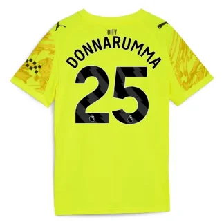Manchester City Herr Målvakt Tredjetröja 2025/26 Gul Gianluigi Donnarumma 25 Kortärmad Fotbollströja