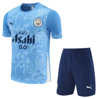 Manchester City Träningsställ Barn 2025-26 Blå Kortärmad Tröja + Shorts