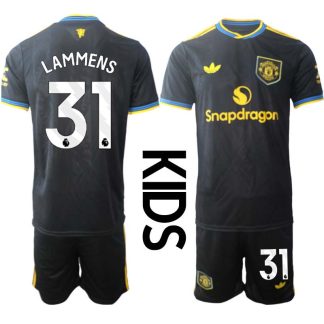 Manchester United Barn Tredjeställ 2025/26 Senne Lammens #31 Kortärmad Tröja + Shorts