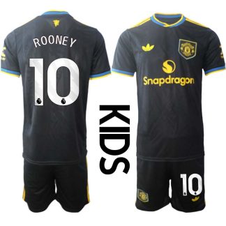 Manchester United Barn Tredjeställ 2025/26 Wayne Rooney #10 Kortärmad Tröja + Shorts