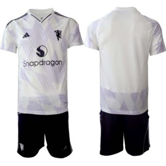 Manchester United Bortaställ Herr 2025/26 Kortärmad Fotbollströja + Shorts
