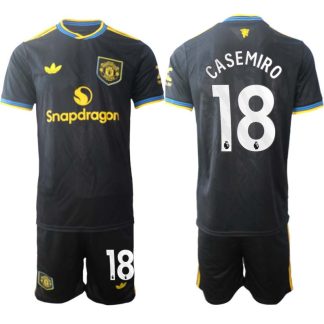 Manchester United Tredjeställ Herr 2025/26 Casemiro #18 Kortärmad Fotbollströja + Shorts