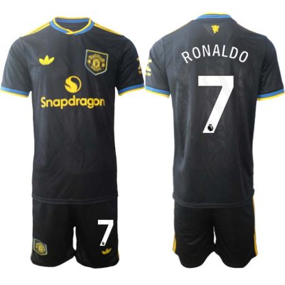 Manchester United Tredjeställ Herr 2025/26 Cristiano Ronaldo #7 Kortärmad Fotbollströja + Shorts