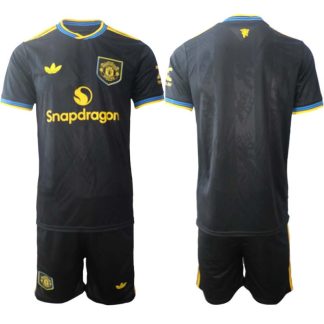 Manchester United Tredjeställ Herr 2025/26 Kortärmad Fotbollströja + Shorts