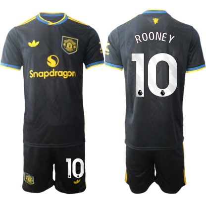 Manchester United Tredjeställ Herr 2025/26 Wayne Rooney #10 Kortärmad Fotbollströja + Shorts