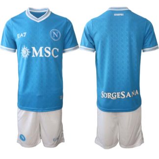 SSC Napoli EA7 Hemmaställ Herr 2025/26 Kortärmad Fotbollströja + Shorts