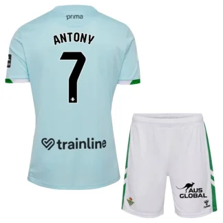 Real Betis Barn Bortaställ 2025/26 Antony 7 Kortärmad Tröja + Shorts