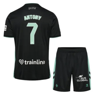 Real Betis Barn Tredjeställ 2025/26 Antony 7 Kortärmad Tröja + Shorts