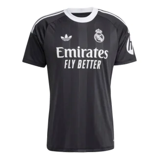 Real Madrid Herr Målvaktströja 2025-26 Svart Kortärmad Fotbollströja