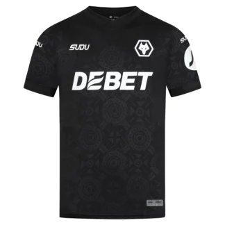 Wolves FC Målvaktströja Herr 2025/26 Svart Kortärmad Fotbollströja