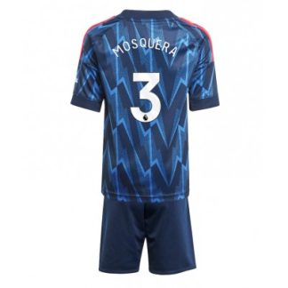 Arsenal Barn Bortaställ 2025/26 Cristhian Mosquera 3 Kortärmad Tröja + Shorts
