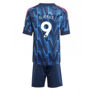Arsenal Barn Bortaställ 2025/26 Gabriel Jesus 9 Kortärmad Tröja + Shorts