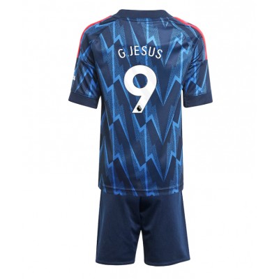 Arsenal Barn Bortaställ 2025/26 Gabriel Jesus 9 Kortärmad Tröja + Shorts