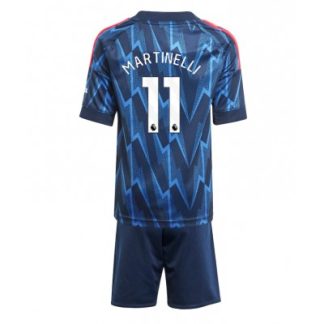 Arsenal Barn Bortaställ 2025/26 Gabriel Martinelli 11 Kortärmad Tröja + Shorts