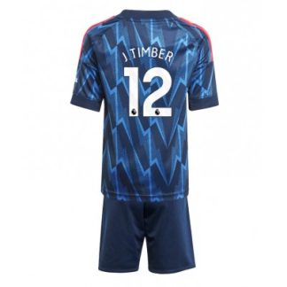 Arsenal Barn Bortaställ 2025/26 Jurrien Timber 12 Kortärmad Tröja + Shorts