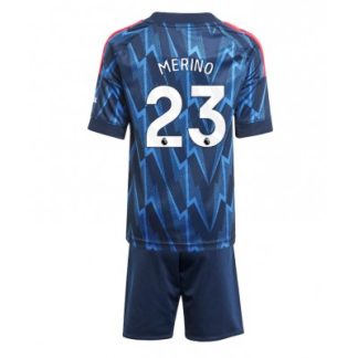Arsenal Barn Bortaställ 2025/26 Mikel Merino 23 Kortärmad Tröja + Shorts