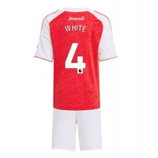 Arsenal Barn Hemmaställ 2025/26 Ben White 4 Kortärmad Tröja + Shorts