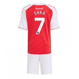 Arsenal Barn Hemmaställ 2025/26 Bukayo Saka 7 Kortärmad Tröja + Shorts