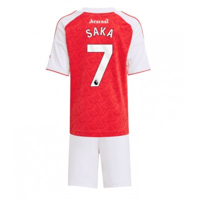 Arsenal Barn Hemmaställ 2025/26 Bukayo Saka 7 Kortärmad Tröja + Shorts