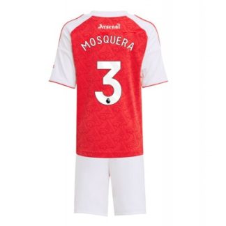 Arsenal Barn Hemmaställ 2025/26 Cristhian Mosquera 3 Kortärmad Tröja + Shorts