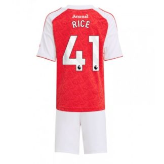 Arsenal Barn Hemmaställ 2025/26 Declan Rice 41 Kortärmad Tröja + Shorts