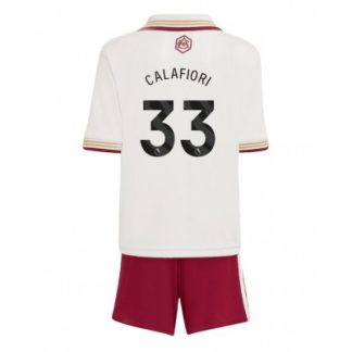 Arsenal Barn Tredjeställ 2025/26 Riccardo Calafiori 33 Kortärmad Tröja + Shorts