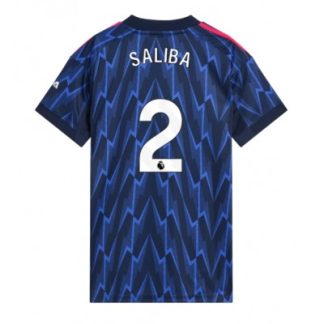 Arsenal Dam Bortatröja 2025/26 William Saliba 2 Kortärmad Fotbollströja