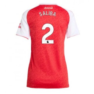 Arsenal Dam Hemmatröja 2025/26 William Saliba 2 Kortärmad Fotbollströja