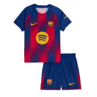 Barcelona Barn Hemmaställ 2025/26 Kortärmad Tröja + Shorts