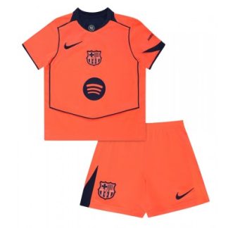 Barcelona Barn Tredjeställ 2025/26 Kortärmad Tröja + Shorts