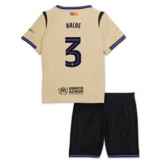 FC Barcelona Barn Bortaställ 2025/26 Alejandro Balde 3 Kortärmad Tröja + Shorts
