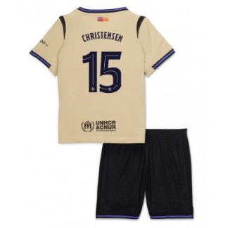 FC Barcelona Barn Bortaställ 2025/26 Andreas Christensen 15 Kortärmad Tröja + Shorts
