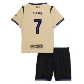 FC Barcelona Barn Bortaställ 2025/26 Ferran Torres 7 Kortärmad Tröja + Shorts
