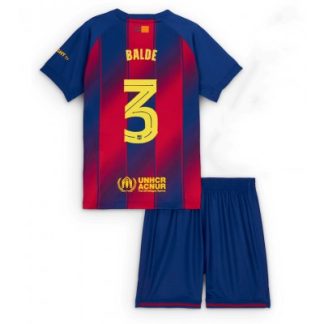 FC Barcelona Barn Hemmaställ 2025/26 Alejandro Balde 3 Kortärmad Tröja + Shorts