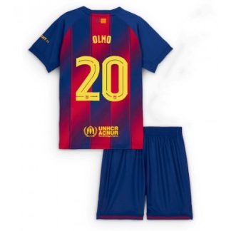 FC Barcelona Barn Hemmaställ 2025/26 Dani Olmo 20 Kortärmad Tröja + Shorts