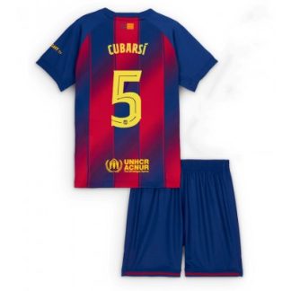 FC Barcelona Barn Hemmaställ 2025/26 Pau Cubarsí 5 Kortärmad Tröja + Shorts