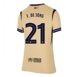 FC Barcelona Dam Bortatröja 2025/26 Frenkie de Jong 21 Kortärmad Fotbollströja