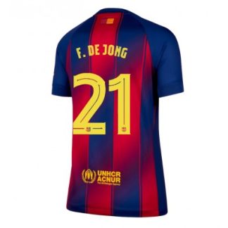 FC Barcelona Dam Hemmatröja 2025/26 Frenkie de Jong 21 Kortärmad Fotbollströja