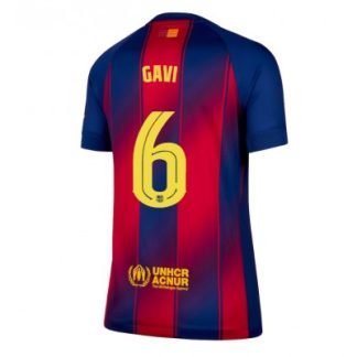 FC Barcelona Dam Hemmatröja 2025/26 Paez Gavi #6 Kortärmad Fotbollströja