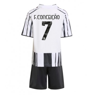 Juventus Barn Hemmaställ 2025/26 Francisco Conceição 7 Kortärmad Tröja + Shorts