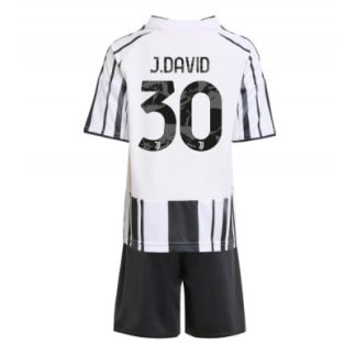 Juventus Barn Hemmaställ 2025/26 Jonathan David 30 Kortärmad Tröja + Shorts