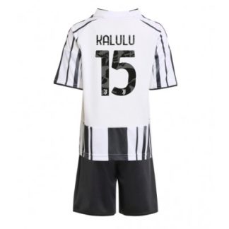 Juventus Barn Hemmaställ 2025/26 Pierre Kalulu 15 Kortärmad Tröja + Shorts