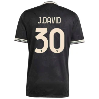 Juventus Herr Tredjetröja 2025/26 Jonathan David 30 Kortärmad Fotbollströja